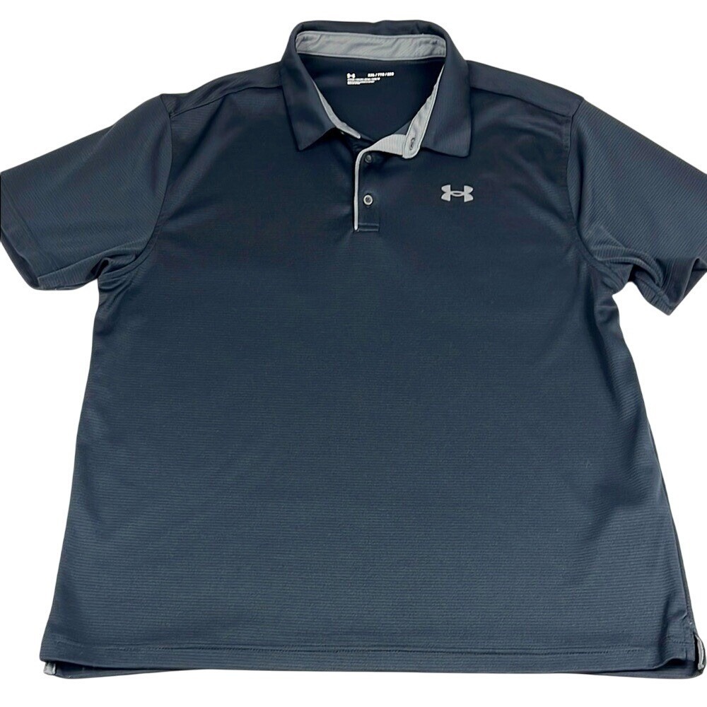 Under Armour Loose Short Sleeve Polo Shirt Mens Size‎ XXL Black